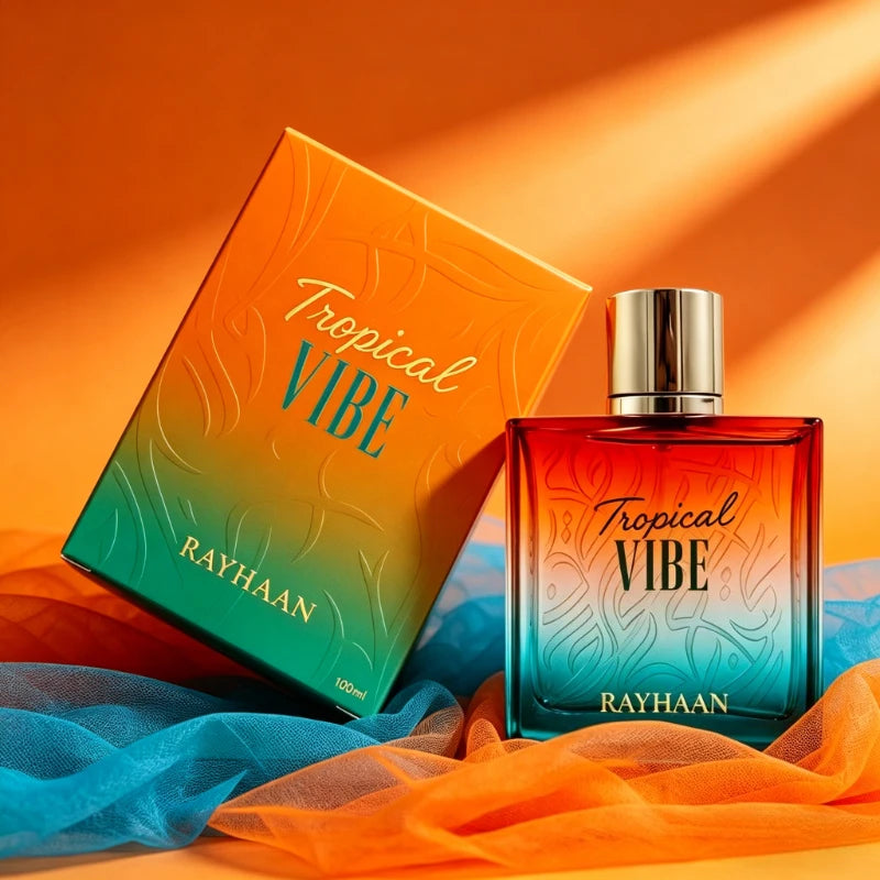 Rayhaan Pacific Aura y Tropical Vibe — Perfumes de 100 ml