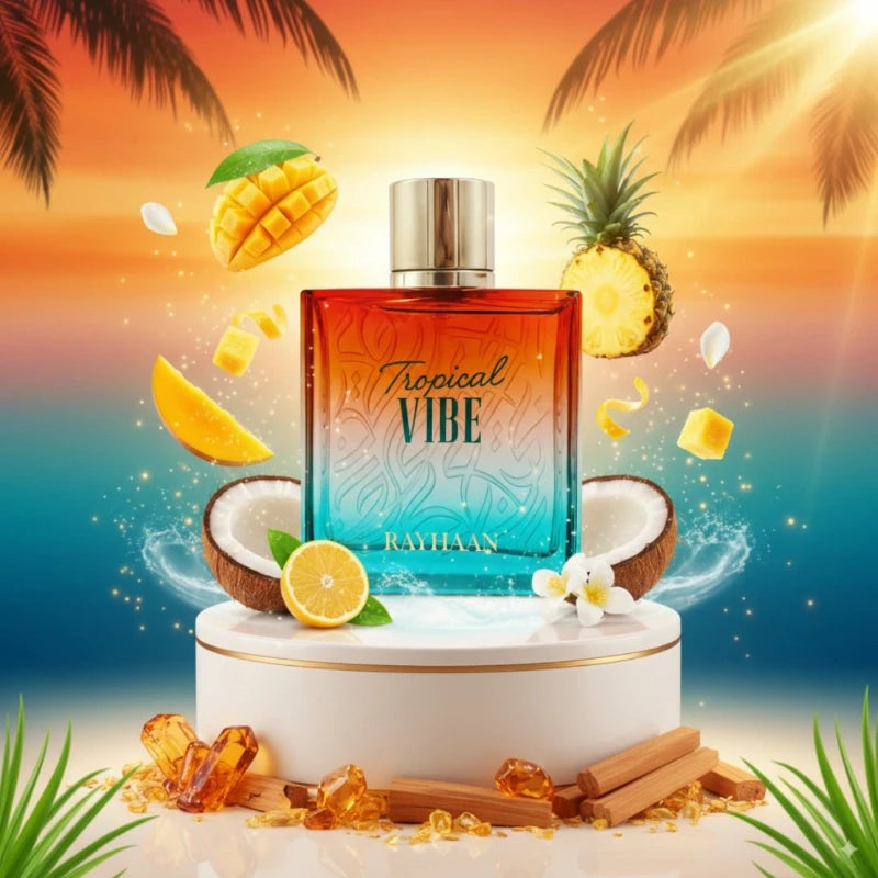 Rayhaan Pacific Aura y Tropical Vibe — Perfumes de 100 ml