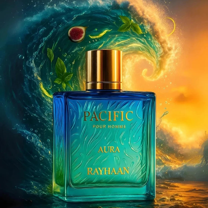 Rayhaan Pacific Aura y Tropical Vibe — Perfumes de 100 ml